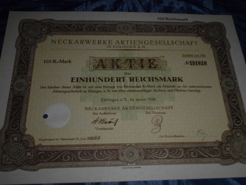 Historische aktie - historische,