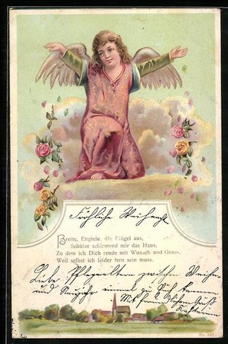 Weihnachtsengel lässt rosen - weihnachtsengel,