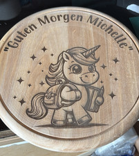 Fleischteller Frühstücksbrett Holzbrett mit Wunschgravur Personalisiert