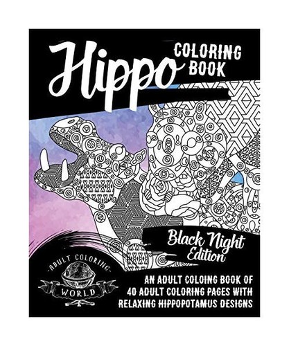 Hippo coloring book adult - book:, an