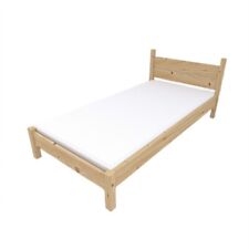 Holzbett LEAF 70x200 mit Lattenrost Unbehandelt Stabil Natürlich Klassisch