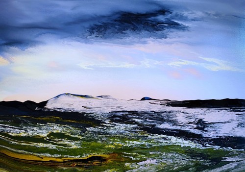 Abstrakte landschaft 70x100 - landschaft,