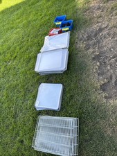 Kleintierkäfig Songmics Freigehege Bodenplatten Laufstall KunststoffLaufgitter