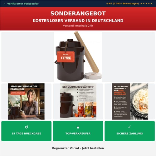 Kenley sauerkrauttopf liter - sauerkrauttopf, 2