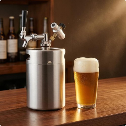 Tragbares edelstahl bierfass - tragbares, edelstahl-bierfass