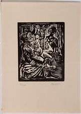 Harald Metzkes /Weiblicher Akt/ Holzschnitt /ca.1968 /handsigniert/150 Exemplare