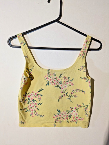 Canotta floreale giallo - canotta,