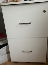 SONGMICS Stahl Rollcontainer mit 3 Schubladen - Weiß (OFC60WT)