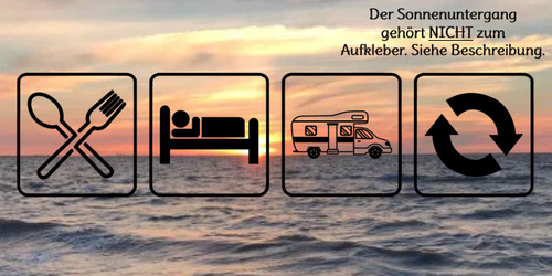 Aufkleber essen schlafen - aufkleber,