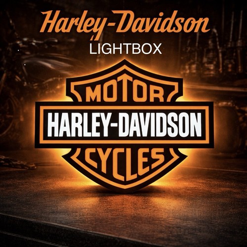 Harley davidson lightbox led - lightbox,