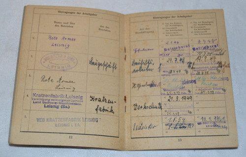 Ausweis 1948 döbeln mann - döbeln,
