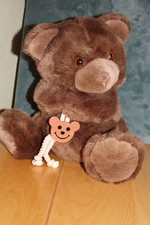 Vintage Heunec Plüsch Teddy Bär  Selten ca.25cm  im sitz TOP RETRO