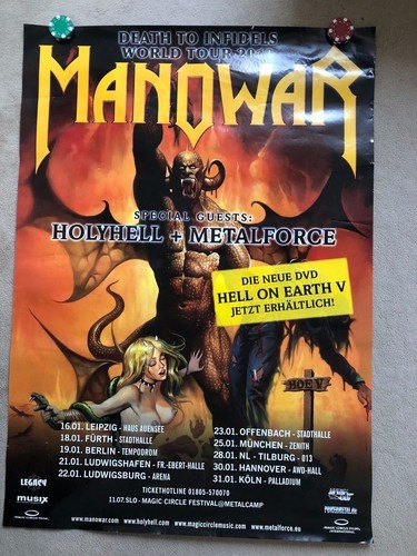 Tourposter poster manowar - -,