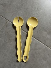 Tupperware Junge Welle Besteck Salatbesteck Gelb 2-teilig TOP