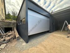 Blechgarage Halle 4x6x3,5m mit Sektionaltor Stahlhalle | inkl. AUFBAU | 23784!