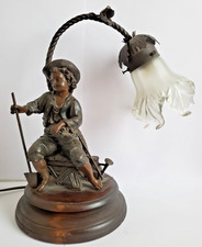 Alte Tischlampe mit Bronze