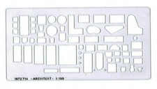 Zeichenschablone Schablone Architekt 1: 100, 1672714. deutscher Hersteller