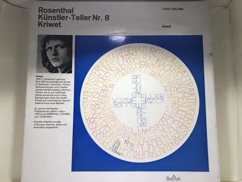 Rosenthal künstler teller - rosenthal, künstler-teller