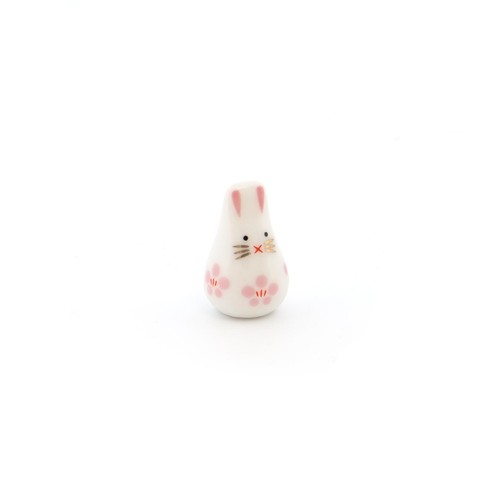Porzellanperle hase weiß x - porzellanperle,