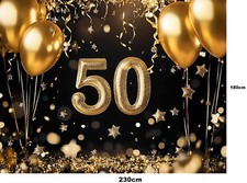 XXL Party Banner Schwarz/Gold