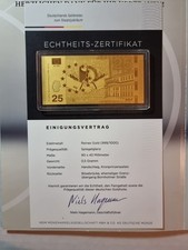 Deutschlands Goldnoten Zum Staatsjubiläum 25€ Goldnote Einigungsvertrag