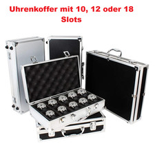 Uhrenkoffer Alukoffer Transportkoffer Box 10, 12, 18 Uhren Schmuckkoffer Alu