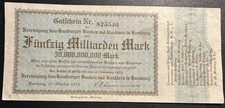 Notgeld hamburg milliarden - notgeld,