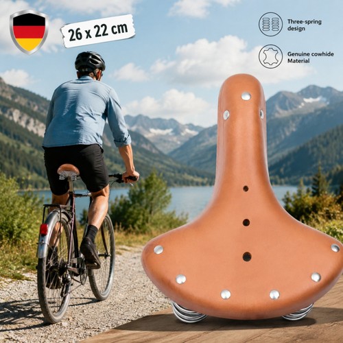 Fahrradsattel retro rindsleder - fahrradsattel,