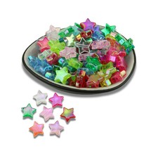 100x acrylperlen sterne 10x4mm - acrylperlen,