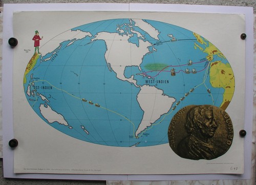 Wandkarte entdeckung amerikas - entdeckung,