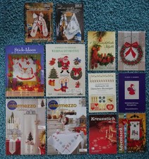 Bücherpaket 34 x Kreuzstich Bücher Stickmuster Stickheft Stickvorlage sticken