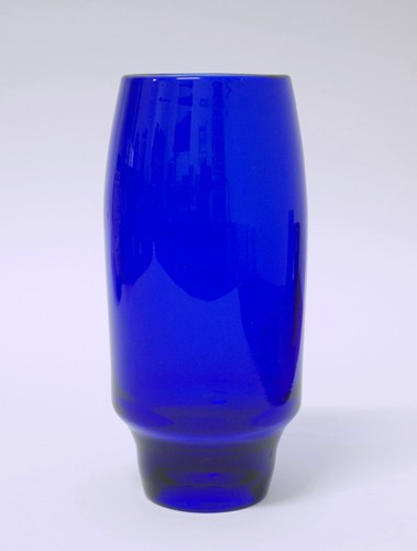 Glas vase blau - glas,