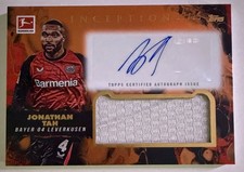 Topps Bundesliga Inception 2024/25: Patch Autograph von Jonathan Tah (Bayer) /25