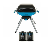 BBQ Mobil Gasgrill Camping Tischgrill 2in1 Grill and Cook incl. 2  Gaskartuschen