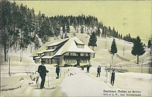 Ansichtskarte blechen gasthaus - ansichtskarte,