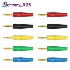 10PCS 2mm Löt Bananenstecker Vergoldeter Stecker Audio Lautsprecher Verstärker