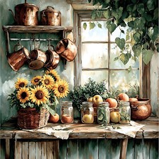 Wandbild Küche Fenster