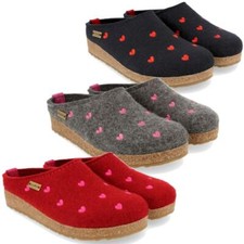 Haflinger Damen Hausschuh Grizzly Choricini 741031 Filz Wolle Kork Fussbett Gr.