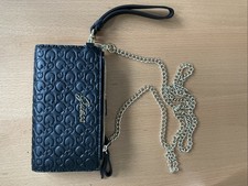 Guess Geldbörse / Handytasche Schwarz mit Goldkette und Handschlaufe