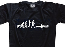 White Edition Evolution Kajak I Kanu Rudern Paddeln Primat zum Menschen T-Shirt