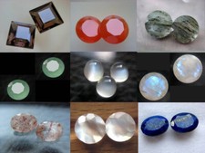 Mondstein, Sonnenstein, Karneol, Rauchquarz, Chalcedon, Lapislazuli, Rutilquarz