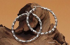 C2c 925 echt SILBER Ohrringe Ohrhänger Creolen Creole Silbercreolen gross XL NEU