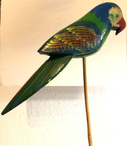 Handbemalter holzvogel auf - holzvogel,