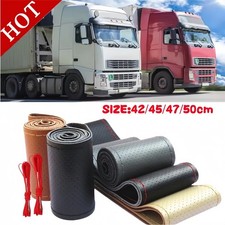 Lenkradhülle passend SUV LKW Lenkradbezug Echtleder Lenkrad Bezug Auto  groß