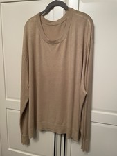 Pullover Damen H&M 3XL Gr. 52/54 Beige Langarm Rundhals