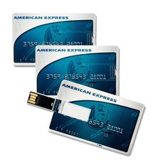 3x Speicherkarte 8GB Scheckkartenform American Express Frosted USB Datenspeicher