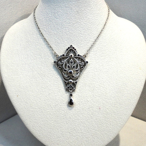 Jugendstil granat collier - jugendstil,