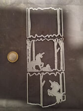 Stanzschablonen EINHORN Szene Scene Stanzform Pferd Fohlen Wald Bäume Baum 3D