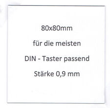 Ersatzglas Glasscheibe 80x80mm Dünnglas Scheibe Druckknopfmelder BMA