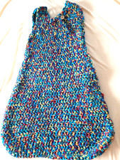 Schlafsack, ohne Ärmel, mit dicker Wolle gehäkelt, Länge ca. 60 cm